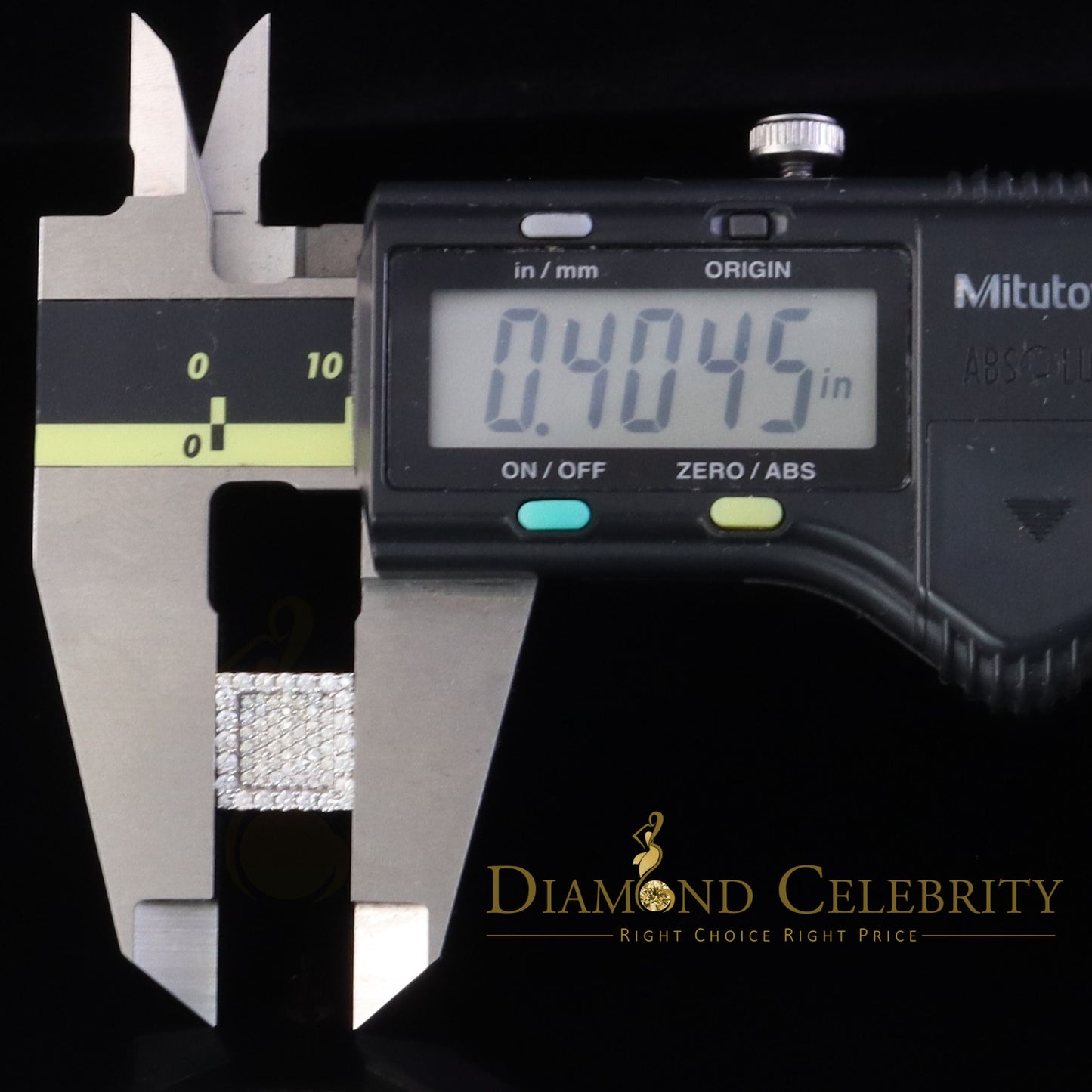 DiamondCelebritees 925 Yellow Silver 1.00ct VVS 'D' Moissanite Square Stud Earring Men's/Womens