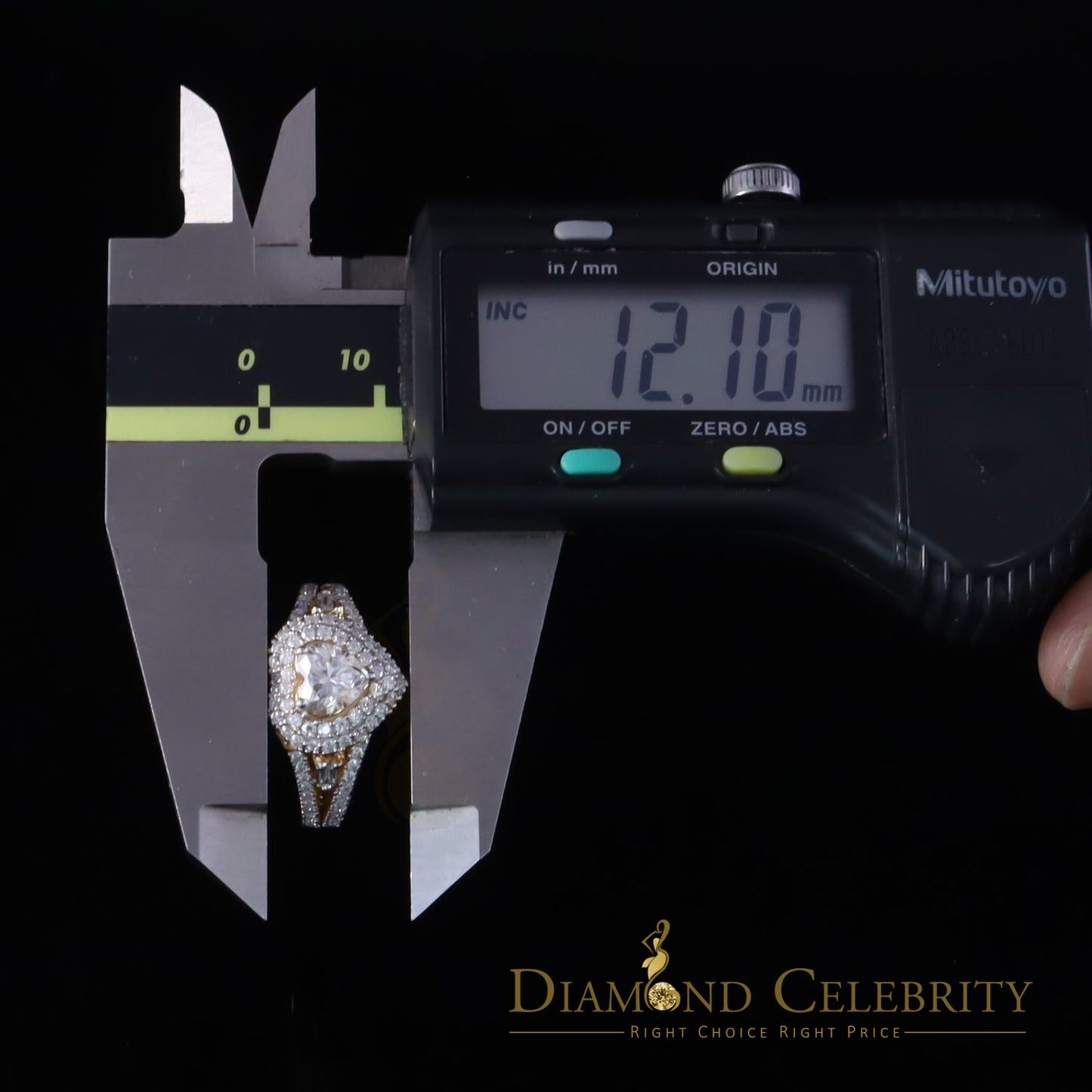 DiamondCelebritees Heart Ring Sz 7 for Women's 925 Yellow Sterling Silver 1.50ct VVS 'D' Moissanite