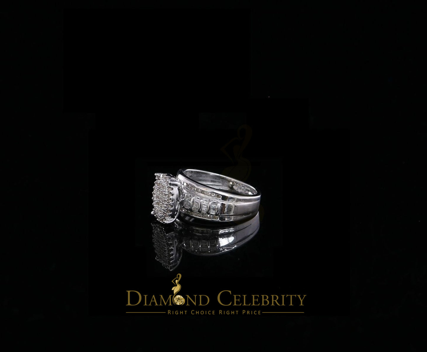DiamondCelebritees 0.50 CT Real Diamond Womens Sterling Silver White Ring Size 7 marquise shape