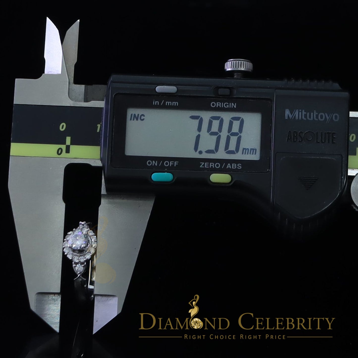 DiamondCelebritees 925 Silver Sterling White 1.50ct CZ Wide Flower 7 stone Women's Ring Size 7