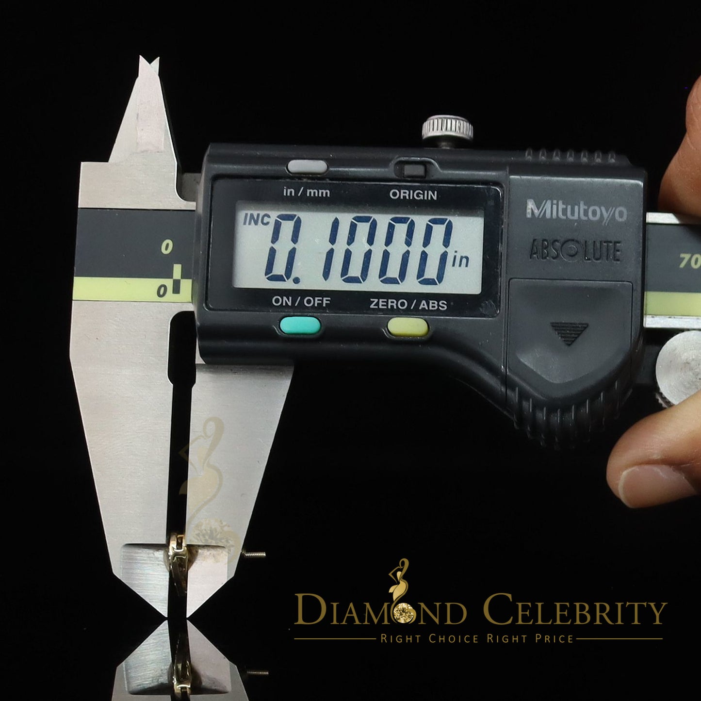 DiamondCelebritees Heart 925 Yellow Silver Aretes Para Hombre 0.25ct Diamond Women's /Men's Earring