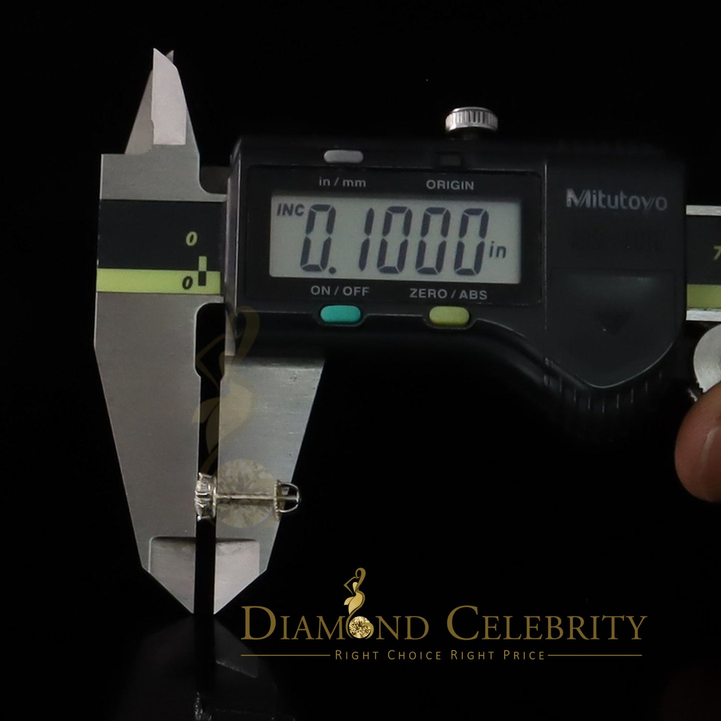 DiamondCelebritees 0.05ct Real Diamond 925 Sterling Silver White For Men's & Women's Round Earring