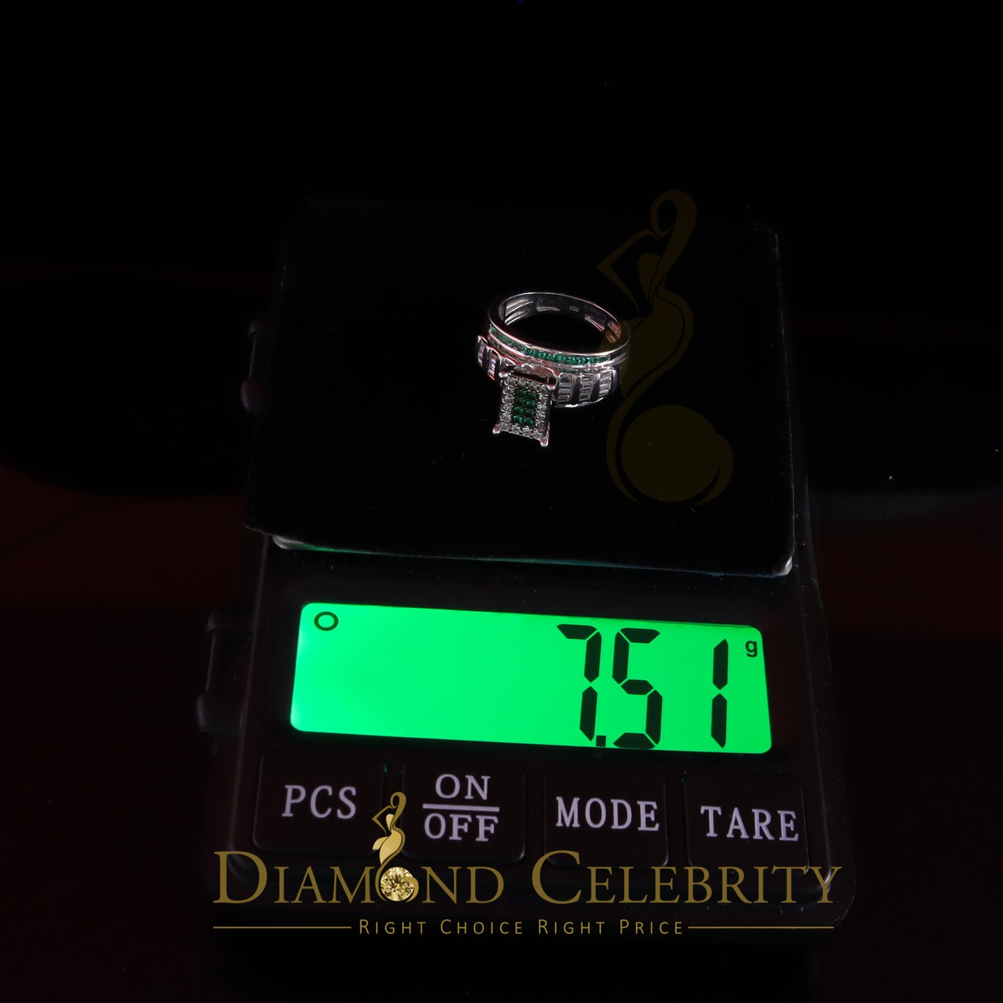 DiamondCelebritees 925 Sterling White Silver Cinderella Cubic Zirconia 1.50ct Womens Ring Size 7