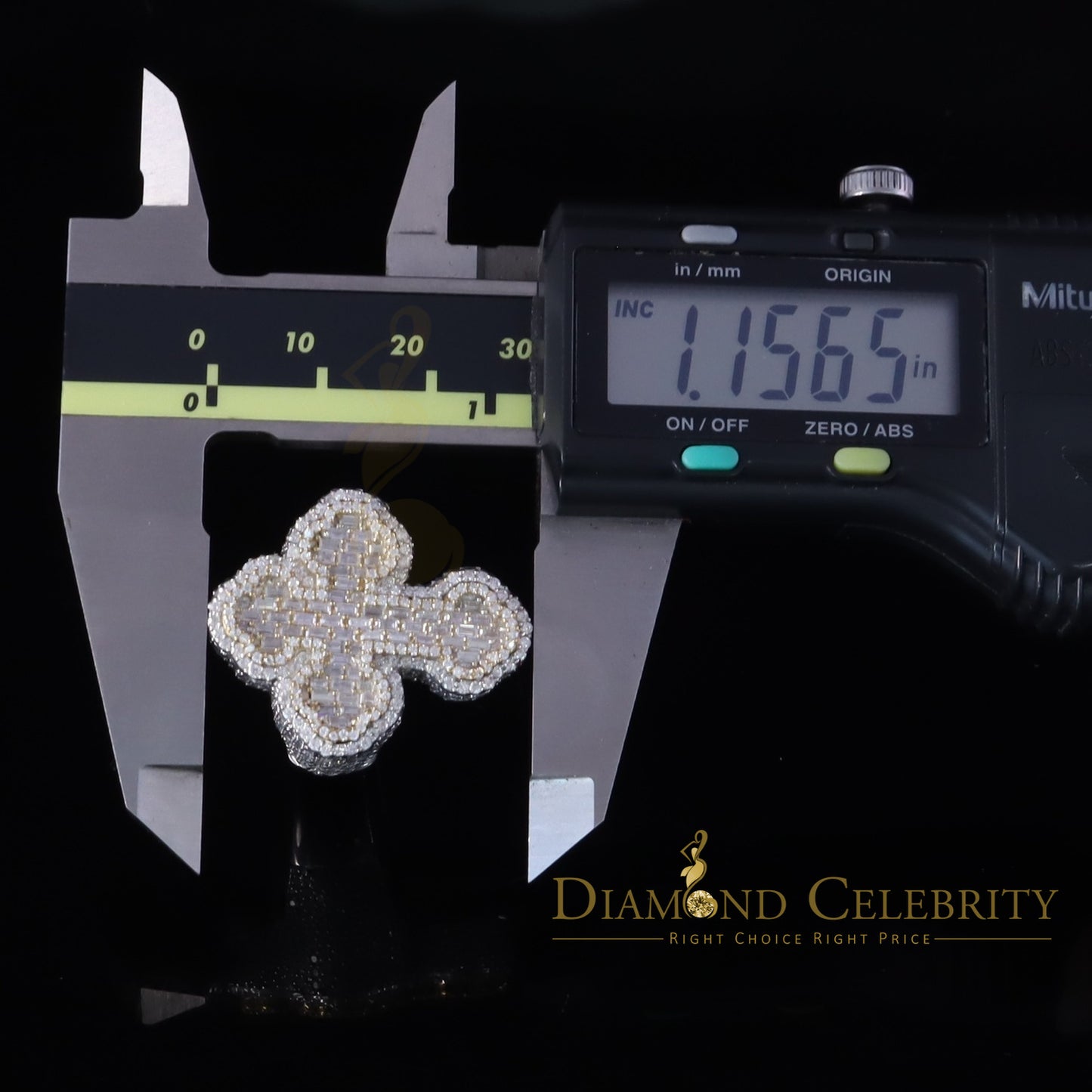 DiamondCelebritees New White 925 Sterling Silver 6.00ct VVS D Moissanite Rings Size 10 Cross Men's