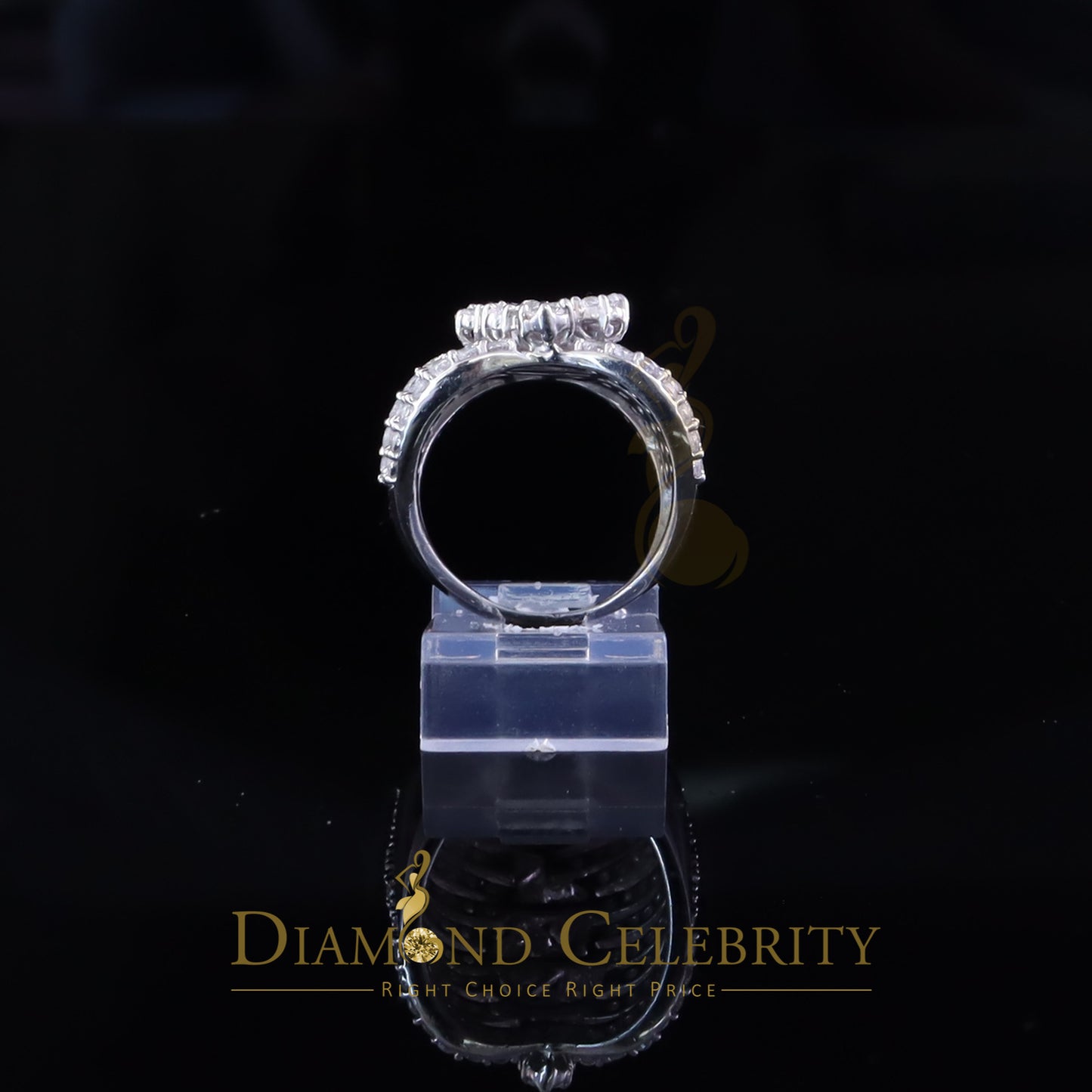 DiamondCelebritees 925 Silver White 7.00 ct Cubic Zirconia Water Fall Fashion Womens Ring Size 5.5