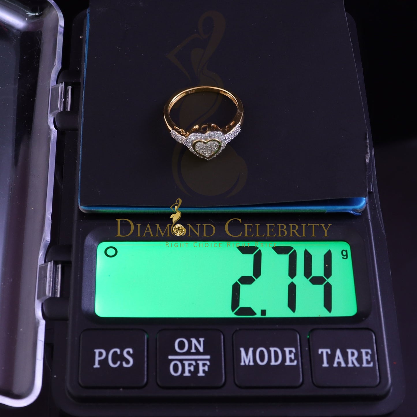 DiamondCelebritees 925 Silver 0.59ct Shiny Cubic Zirconia Yellow Heart Engagement Womens Ring SZ 7