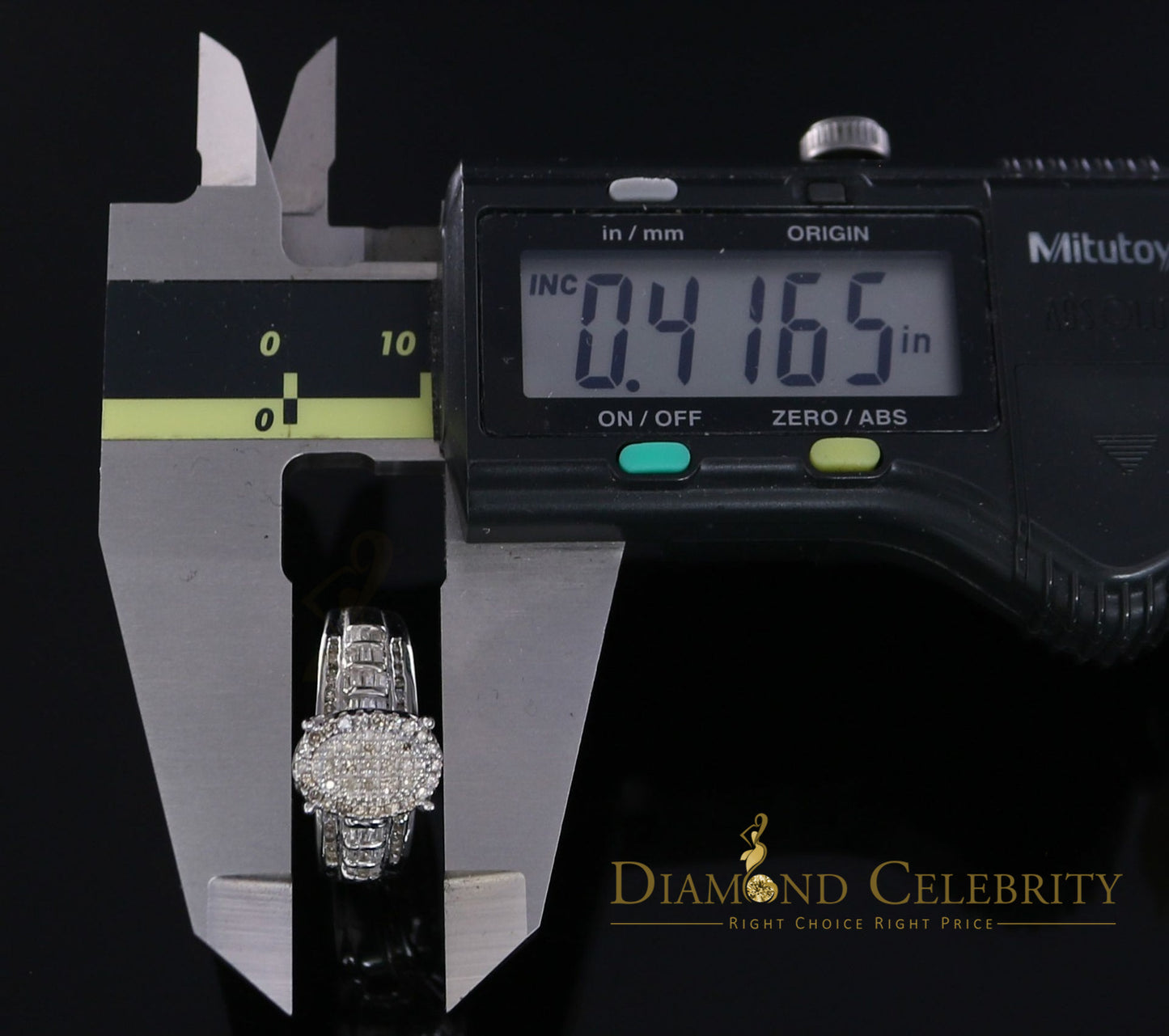 DiamondCelebritees 0.50 CT Real Diamond Womens Sterling Silver White Ring Size 7 marquise shape