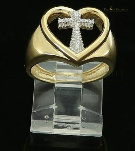 DiamondCelebritees 925 Silver Yellow 0.12ct Cubic Zirconia Heart Engagement Womens Ring Size 7