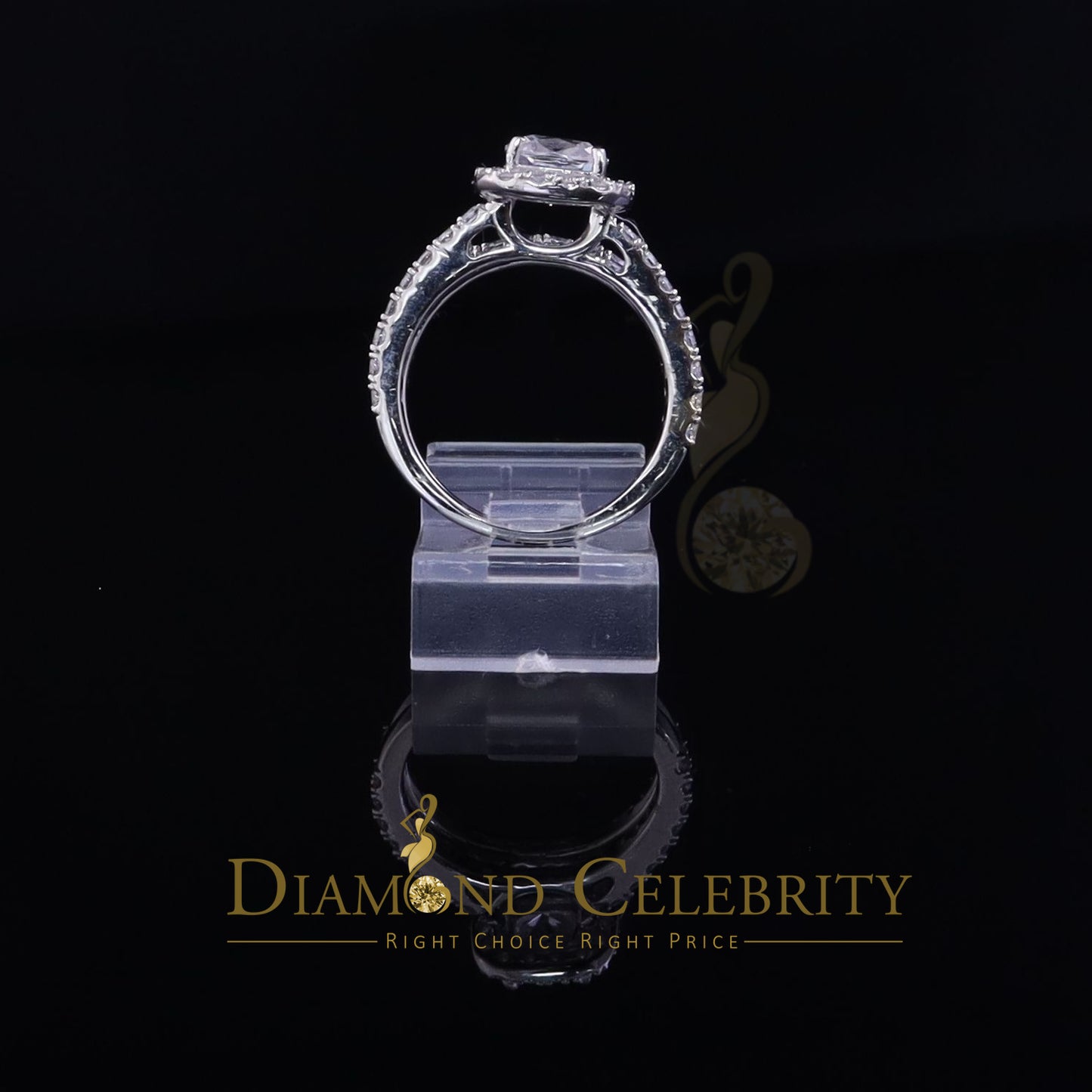 DiamondCelebritees 6.80ct White Cubic Zirconia 925 Sterling Silver Bridal Fashion Womens Ring SZ 7