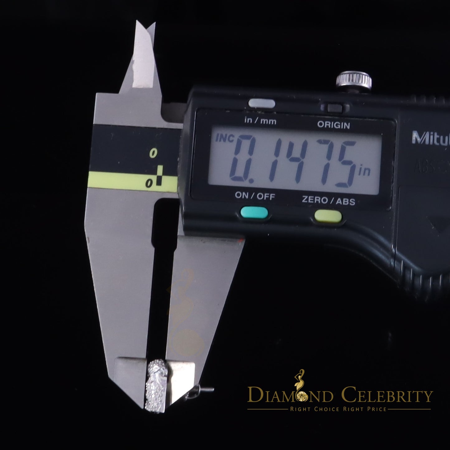 DiamondCelebritees Small 0.25ct Diamond 925 Silver White 6.50MM Men's & Women Jesus Stud Earring