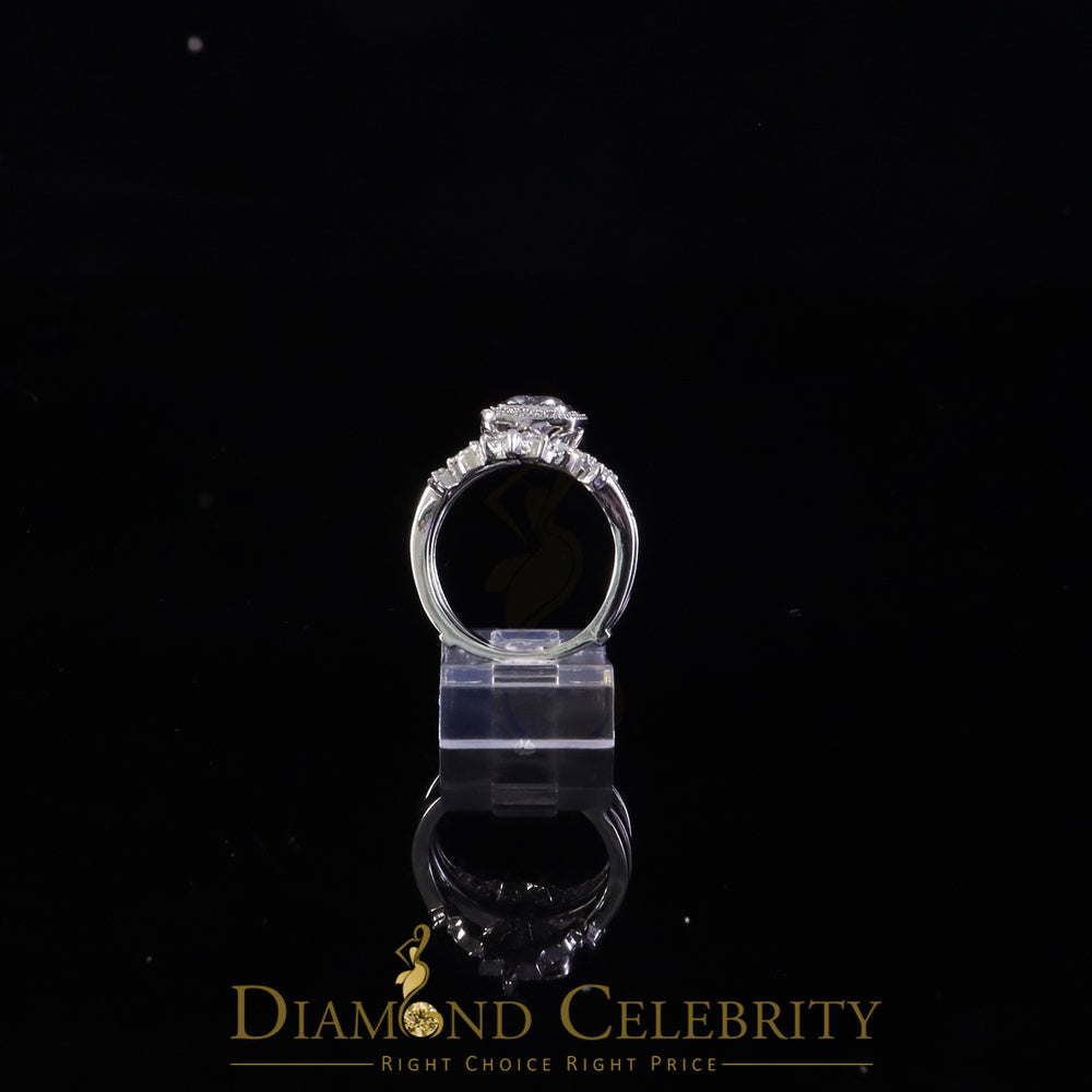 DiamondCelebritees Enhancer Guard Wrap Insert Cushion Moissanite 1.75ct VVS D White Silver Ring SZ7