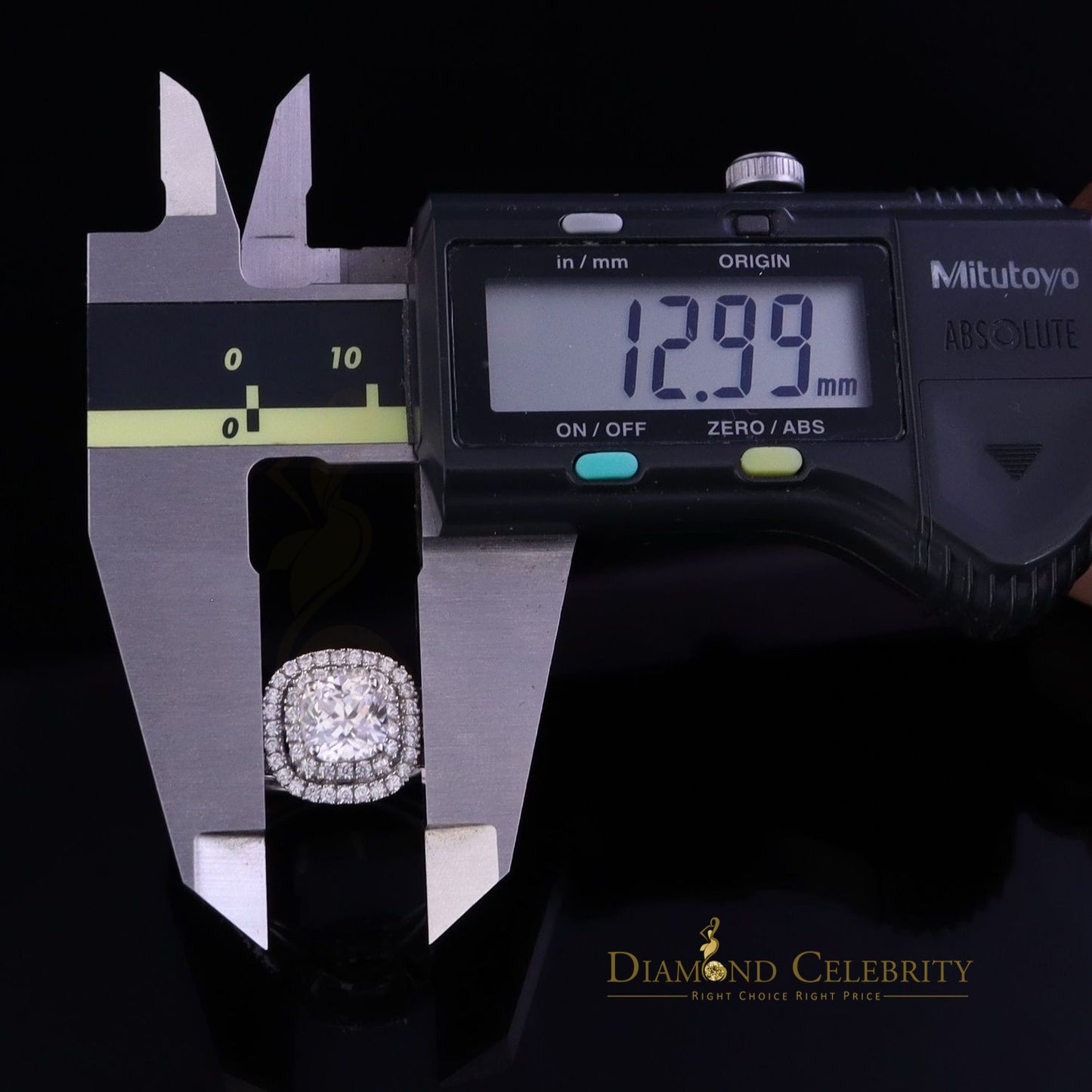 DiamondCelebritees 3.86ct Cubic Zirconia White 925 Silver Square Engagement Womens Ring Size 7