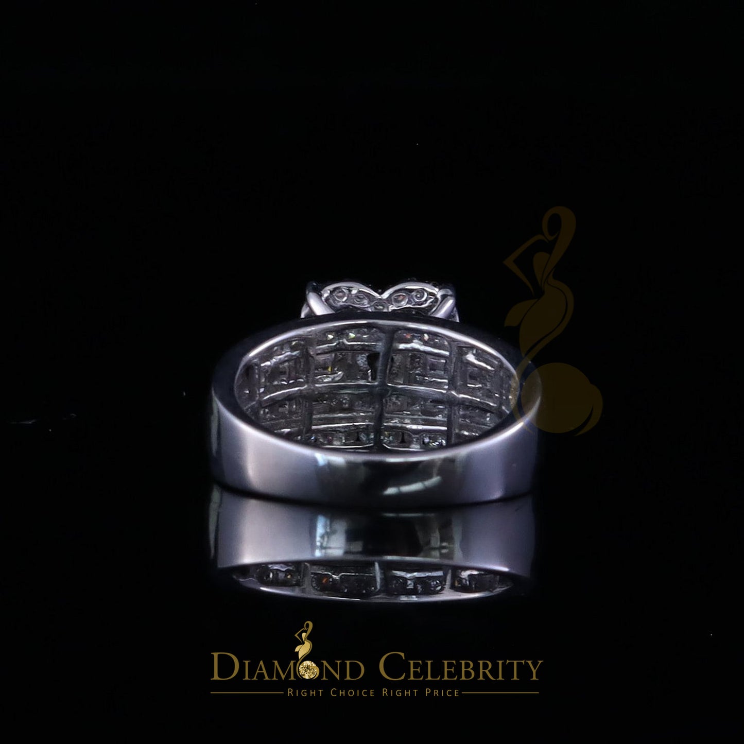 DiamondCelebritees Women 2.50ct 925 Silver VVS 'D' Pink Moissanite White Cinderella HEART Ring SZ 7