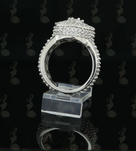 DiamondCelebritees 925 Sterling Silver 9.00ct White Cubic Zirconia Womens Engagement Ring Size 9