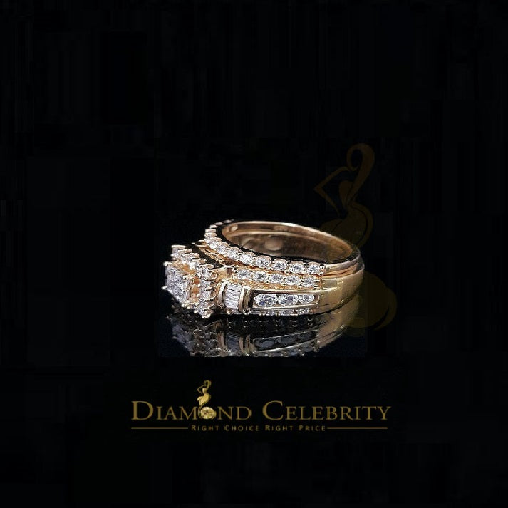 DiamondCelebritees 925 Sterling Silver Yellow 5.00ct Cubic Zirconia Bridal Womens Ring Size 7