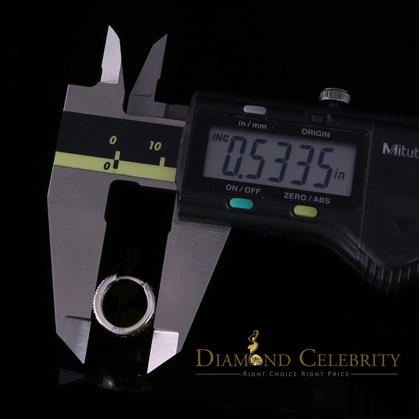 DiamondCelebritees 0.15ct Diamond Sterling Silver WHITE H oop Stud Earrings For Men's / Women's