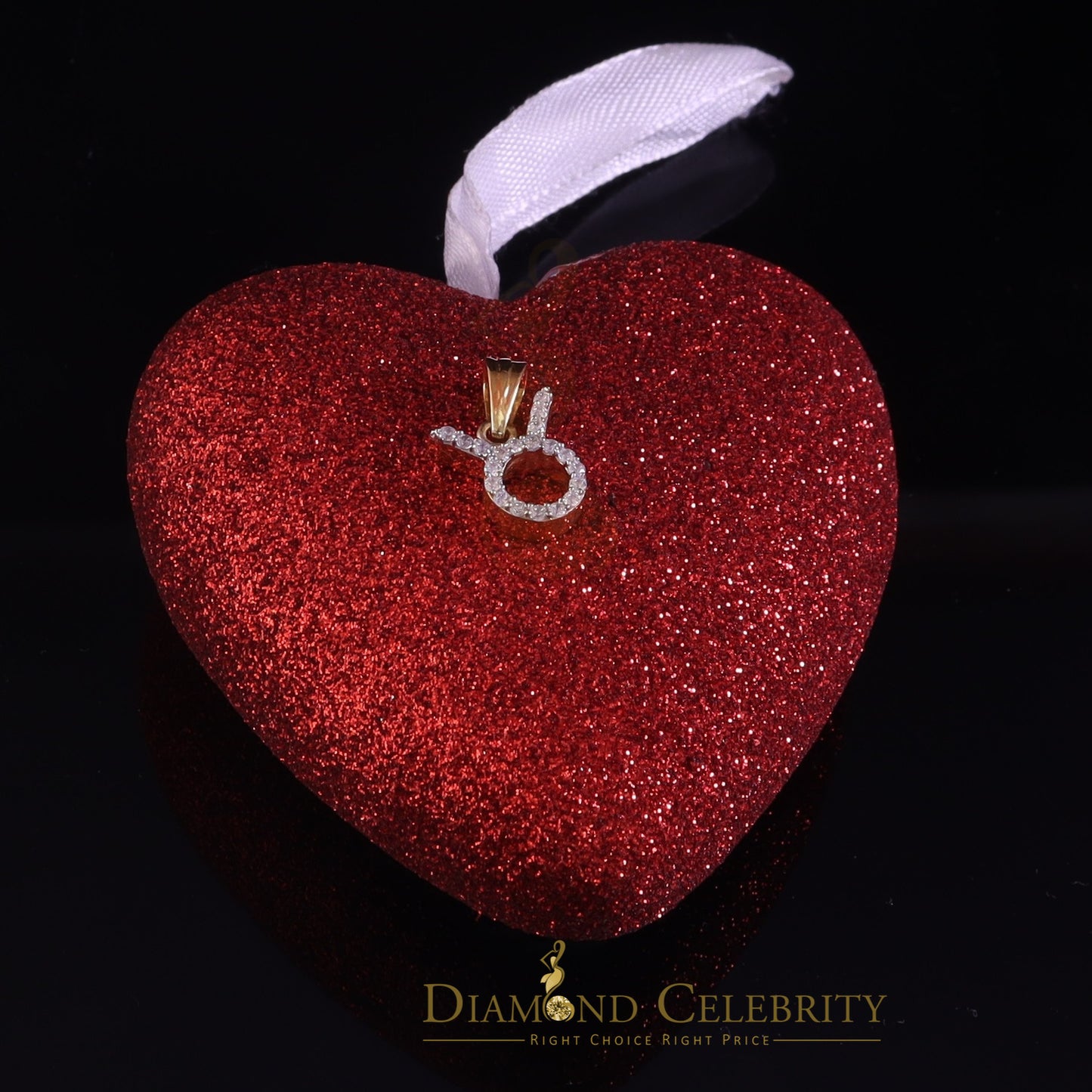 DiamondCelebritees 0.65ct Cubic Zirconia Silver Yellow TAURUS MAY Month Pendant for Men's & Women's