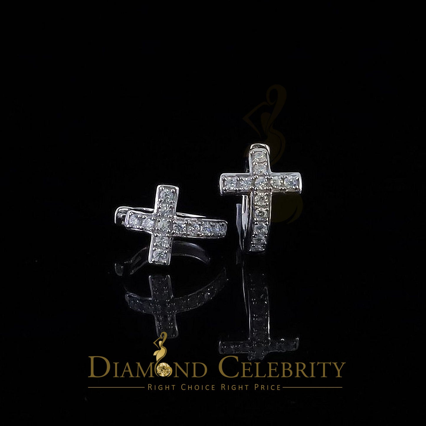 DiamondCelebritees White 925 Sterling Silver 0.72ct Cubic Zirconia Women's & Men's Hoop Earrings