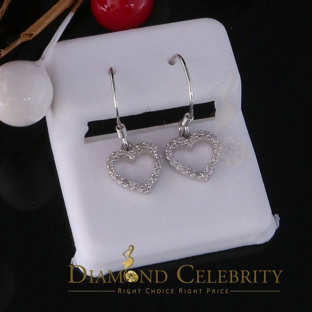 DiamondCelebritees 0.20ct Diamond 925 Sterling Silver White Dangling Stud Earring For Men / Women