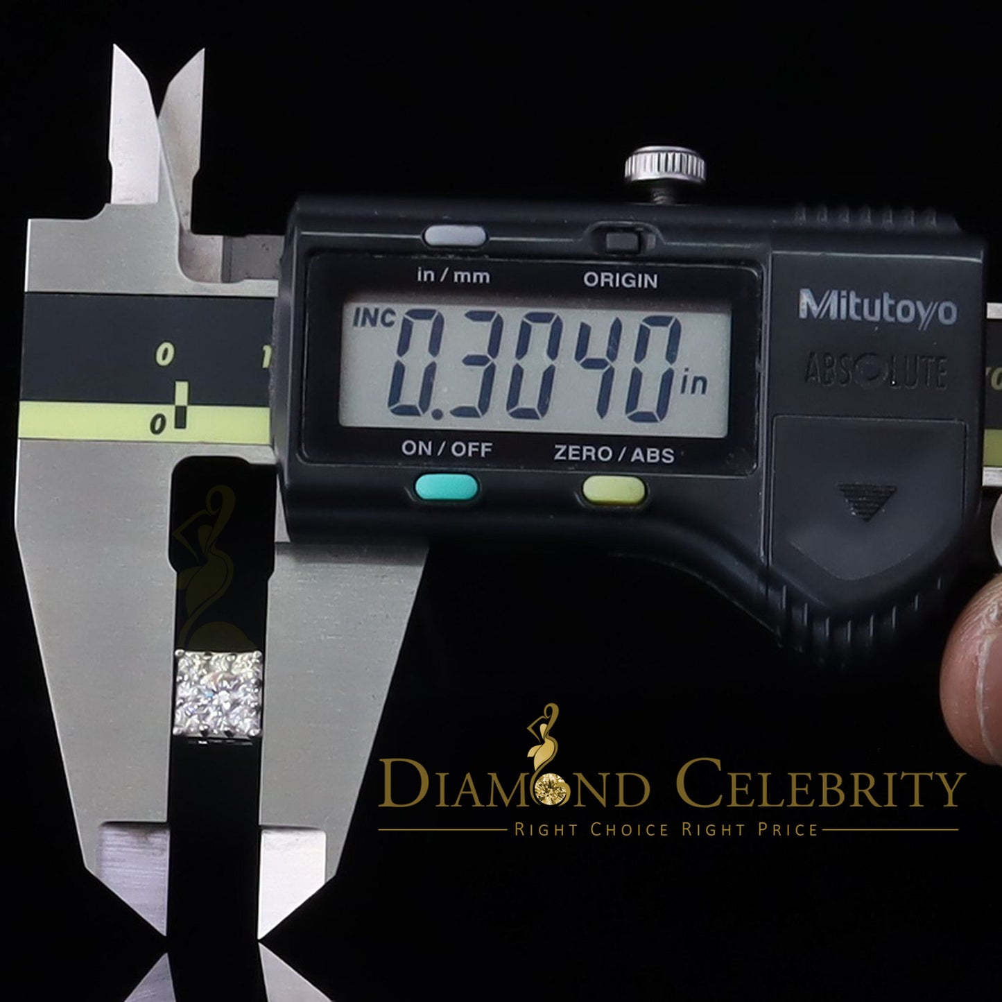 DiamondCelebritees Hip Hop 925 White Silver 1.68ct Cubic Zirconia Women's Square Stud Earrings