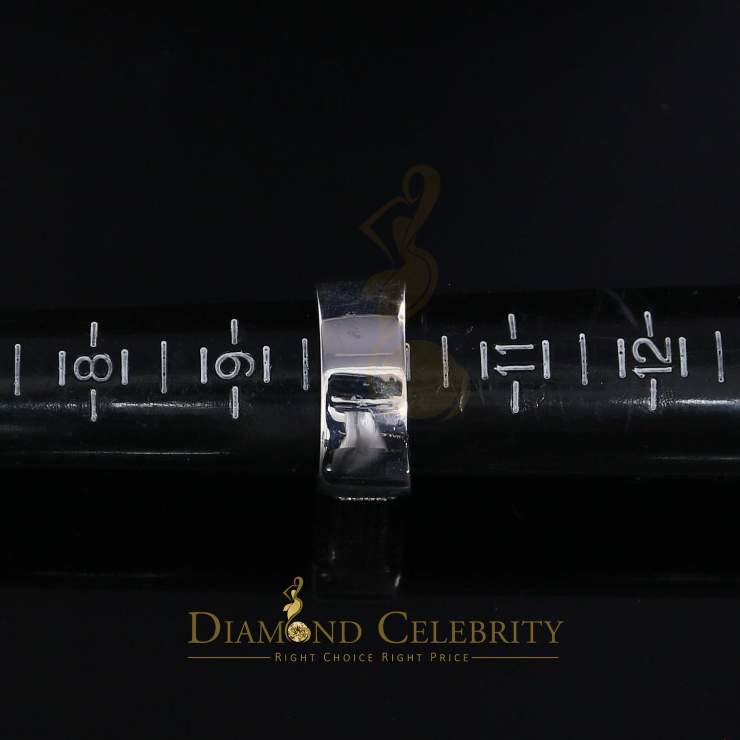 DiamondCelebritees Trendy Micro 0.33ct Real Diamond Men's 925 Silver White Band Style Ring Sz 10