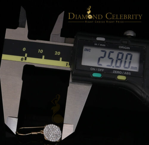 DiamondCelebritees Yellow 1.53ct Sterling 925 Silver Round Dangling Hip Hop Women's Fashion Earring