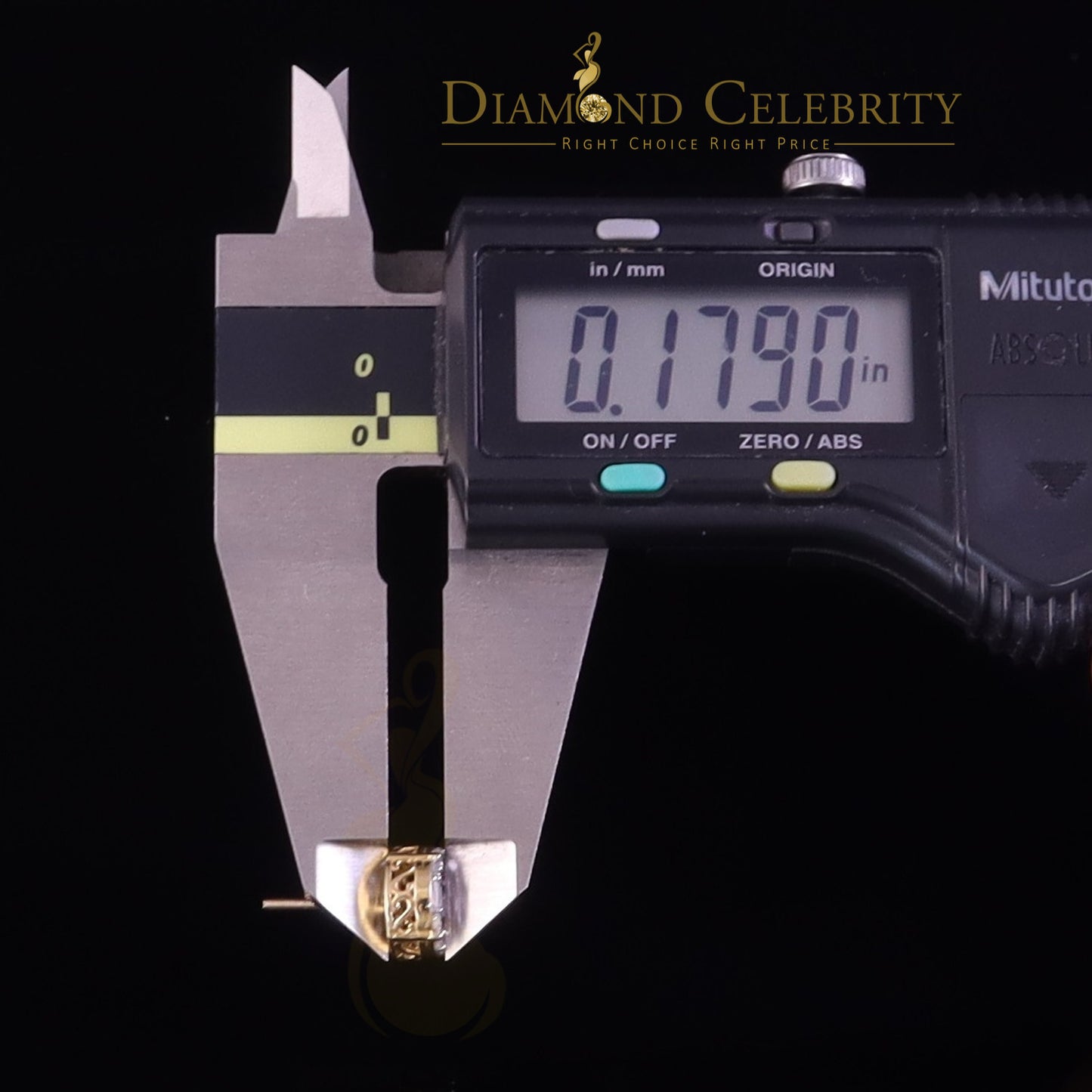 DiamondCelebritees Mens/Womens 925 Silver Yellow 1.50ct VVS 'D' Moissanite Stud Round Earring