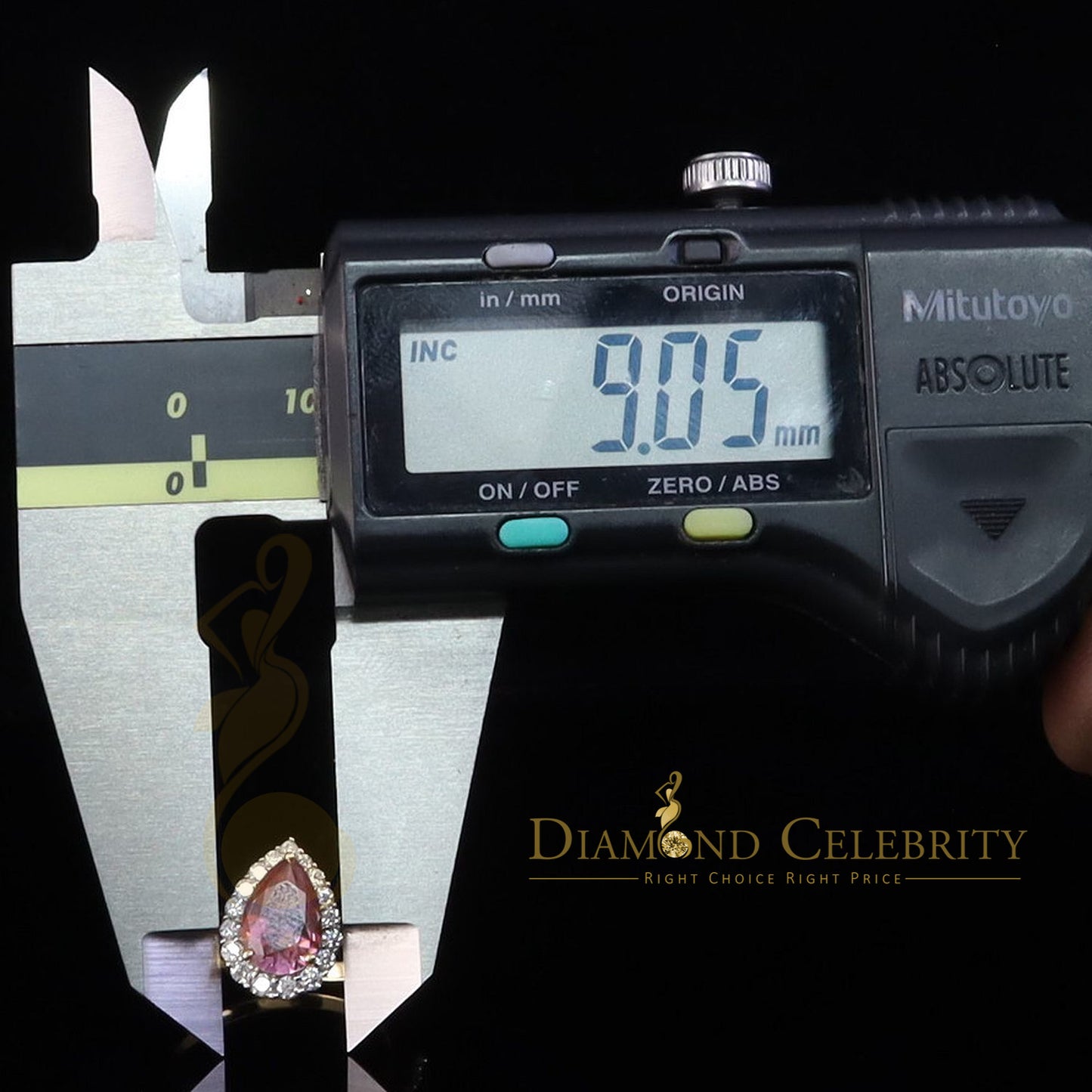 DiamondCelebritees 2.50CTWomen's925SilverYellowVVS D Pink&White Moissanite PearShaped DoubleRingSZ7