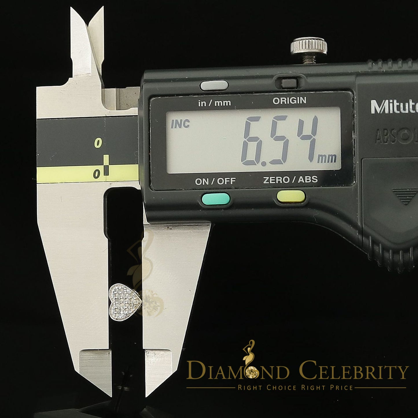 DiamondCelebritees 925 Sterling Silver 0.10ct Diamond Heart Earrings For Women White Stud For Men