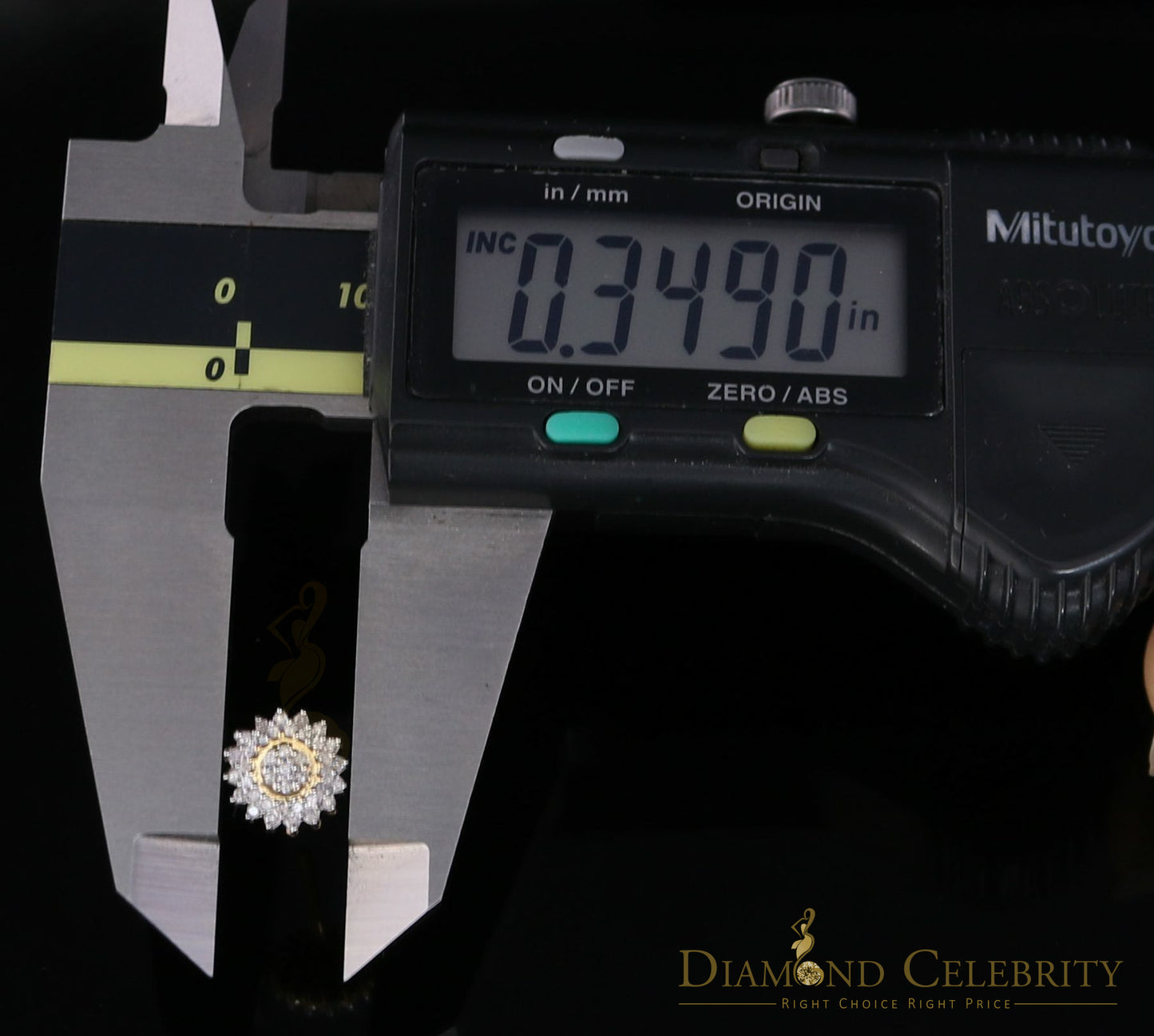 DiamondCelebritees10K Real Yellow Gold with 0.35CT Real Diamond Men's/Women's Stud Earrings