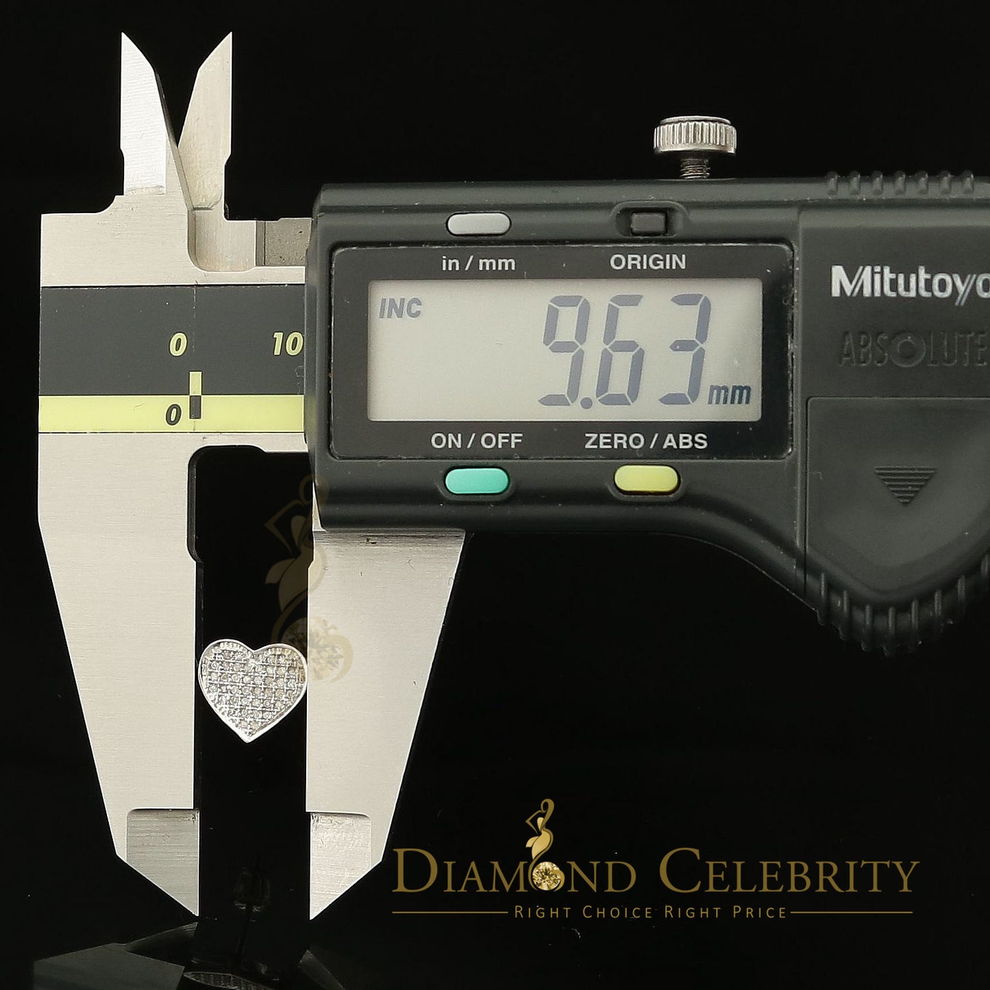DiamondCelebritees Aretes Para Hombre Heart 925 White Silver 0.25ct Diamond Women's /Men's Earrings