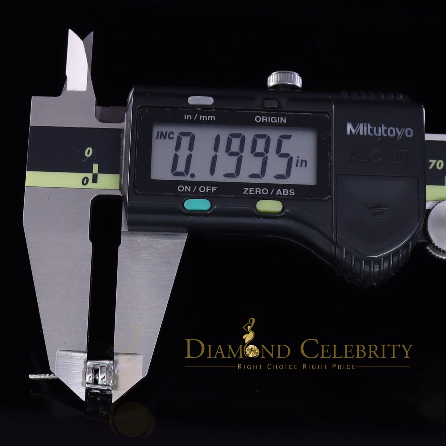 DiamondCelebritees 10K Real White Gold with 2.00ct Round VVS 'D' Color Moissanite Stud Earrings