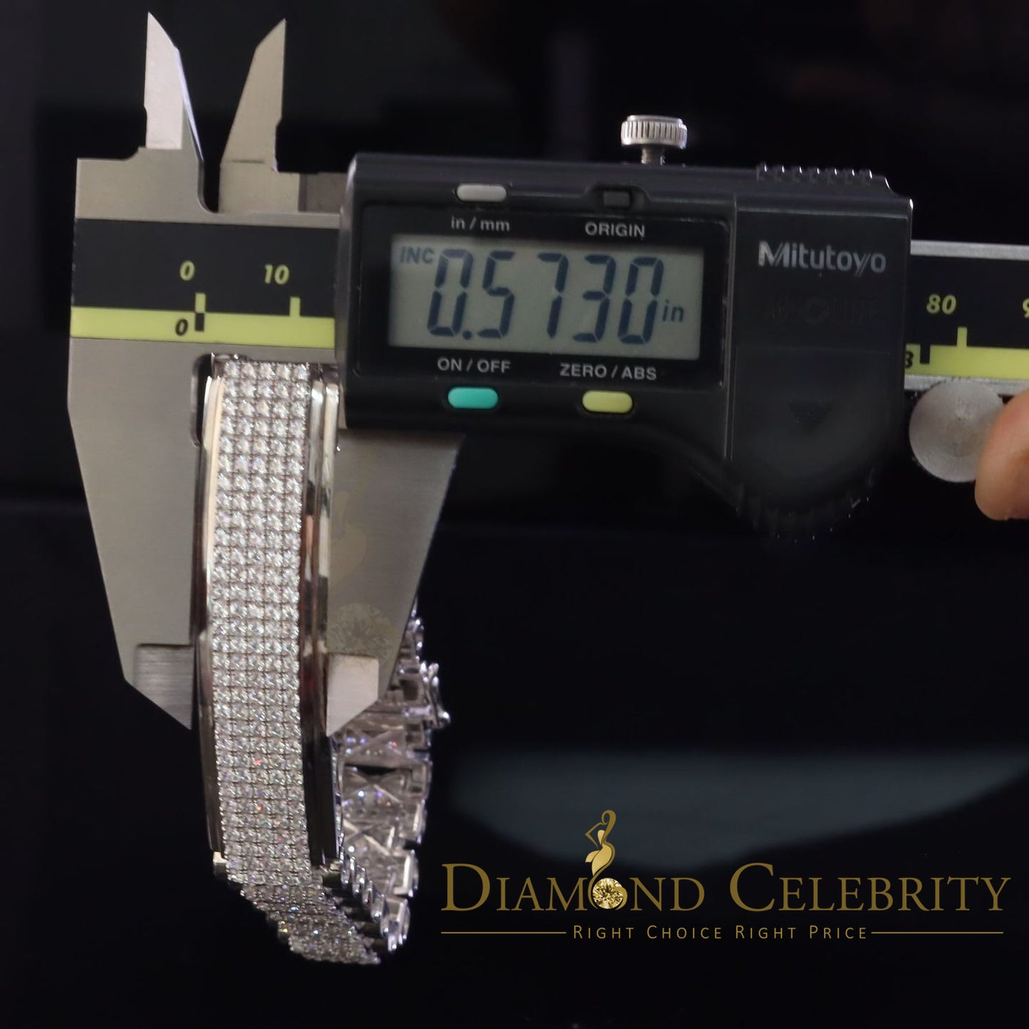 Diamondcelebritees 925 Sterling Silver White 20 CT Cubic Zirconia Men's Attractive Bracelet SZ 8.5"