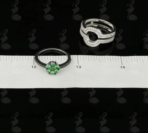 DiamondCelebritees 925 Sterling White Silver 2.50ct Floral Shape Cubic Zirconia Womens Ring SZ 6.5