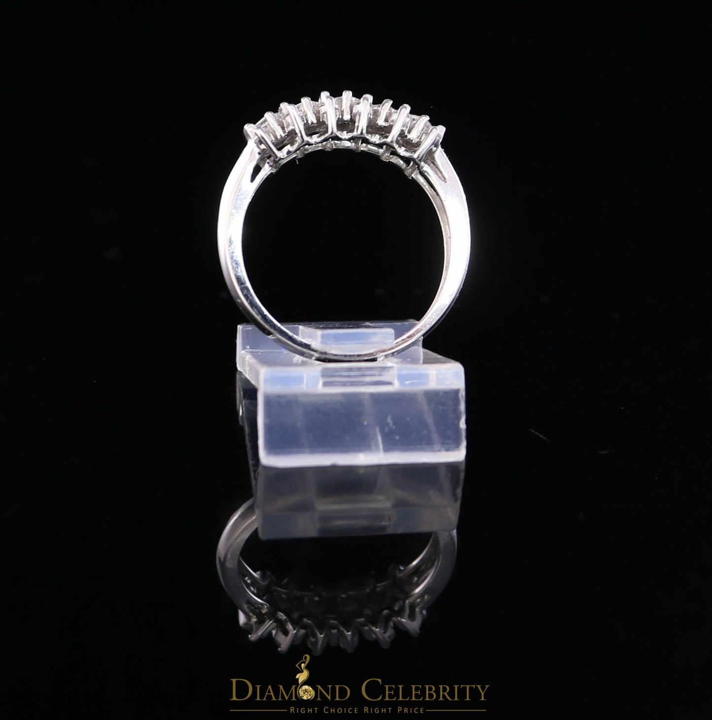 DiamondCelebritees Real 10kt White Gold with 0.50 CT Real Diamond FASHION Style Ring size 6.5
