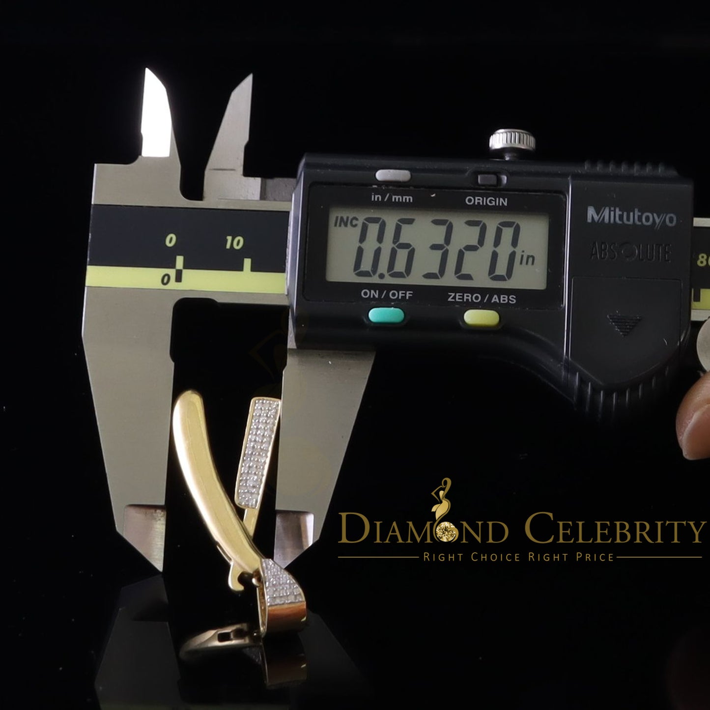 DiamondCelebritees Real 0.33ct Diamond Sterling Silver Fashion EDGE RAZOR Charm Yellow Pendant