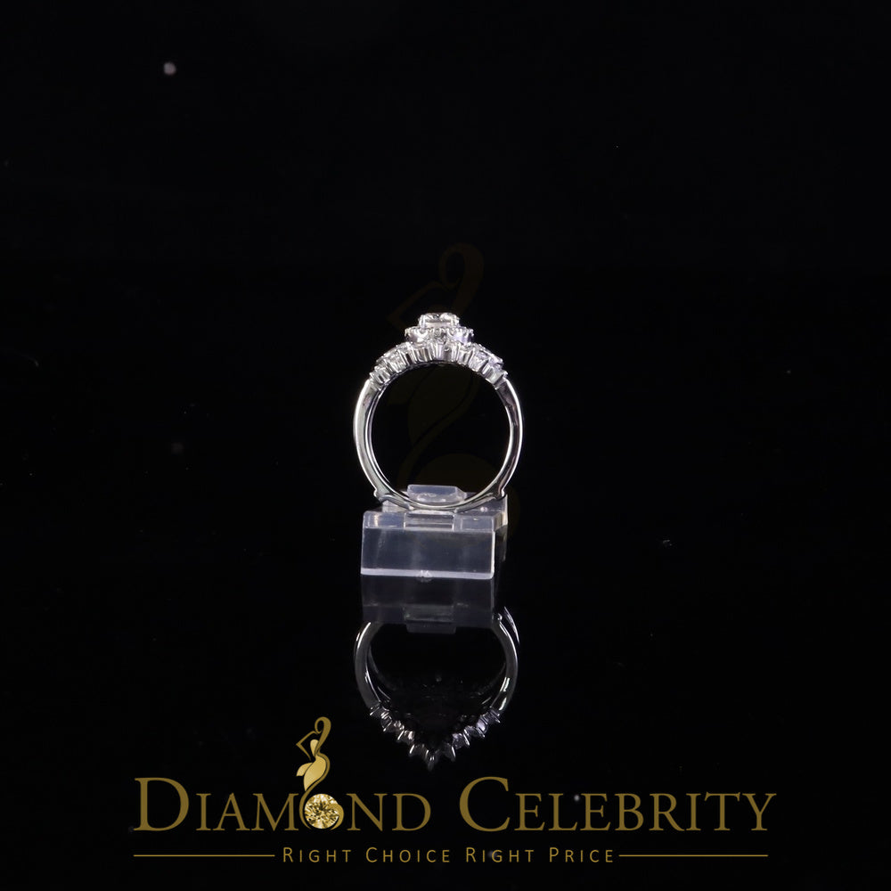 DiamondCelebritees 925 White Silver Moissanite 2.00ctVVS D Solitaire Enhancer Guard Wrap Rings