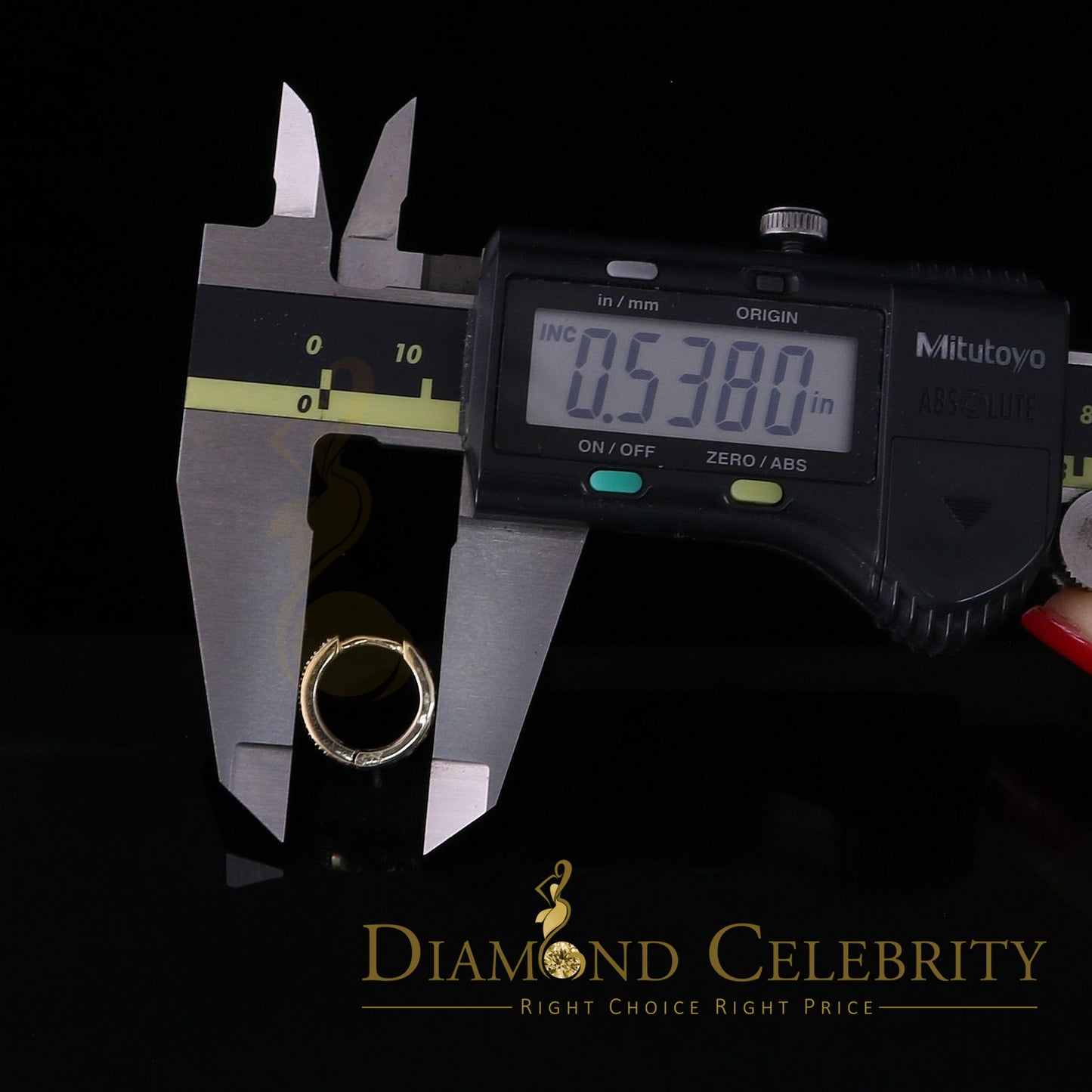 DiamondCelebritees 0.15ct Diamond 925 Sterling Silver Yellow Hoop Stud Earrings For Men's / Women's