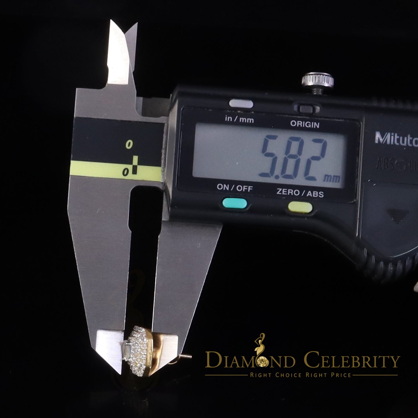 DiamondCelebritees Octagonal Emerald Cut 1.10ct VVS D Moissanite Unisex 925 Yellow Silver Earrings