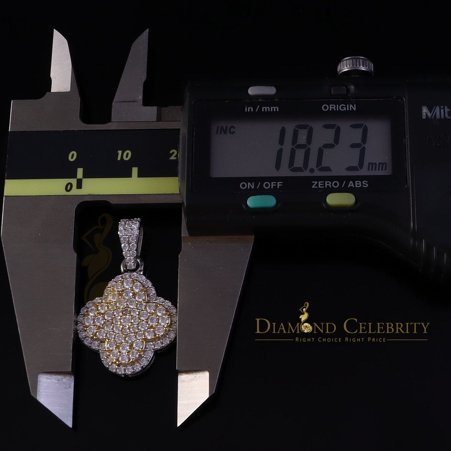 Diamondcelebritees New Big White 925 Silver 1.00ct VVS D Clr Moissanite Clover Pendant for Women