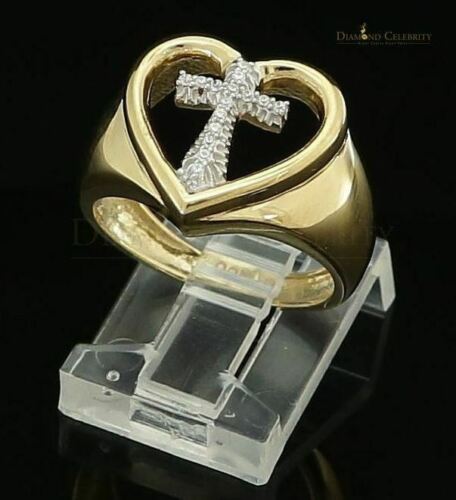 DiamondCelebritees 925 Silver Yellow 0.12ct Cubic Zirconia Heart Engagement Womens Ring Size 7