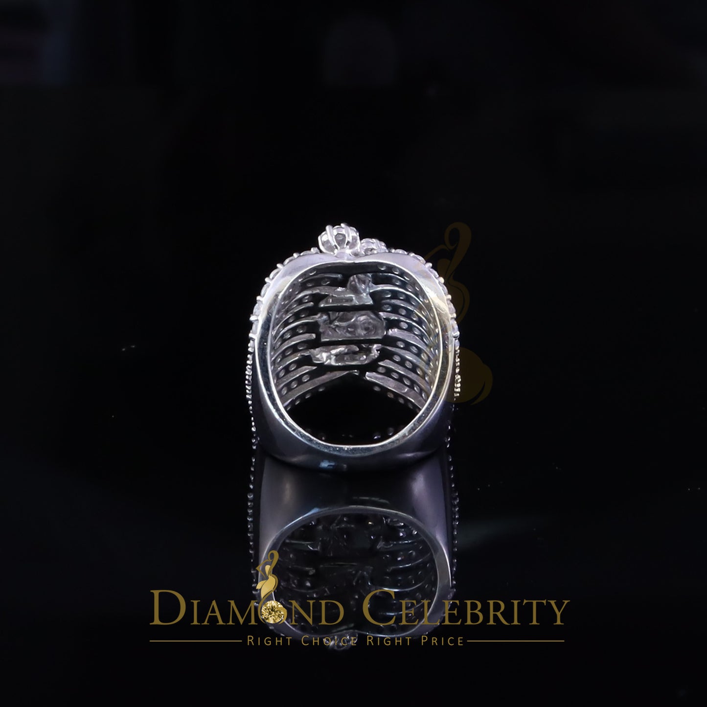 DiamondCelebritees 925 Silver White 7.00 ct Cubic Zirconia Water Fall Fashion Womens Ring Size 5.5