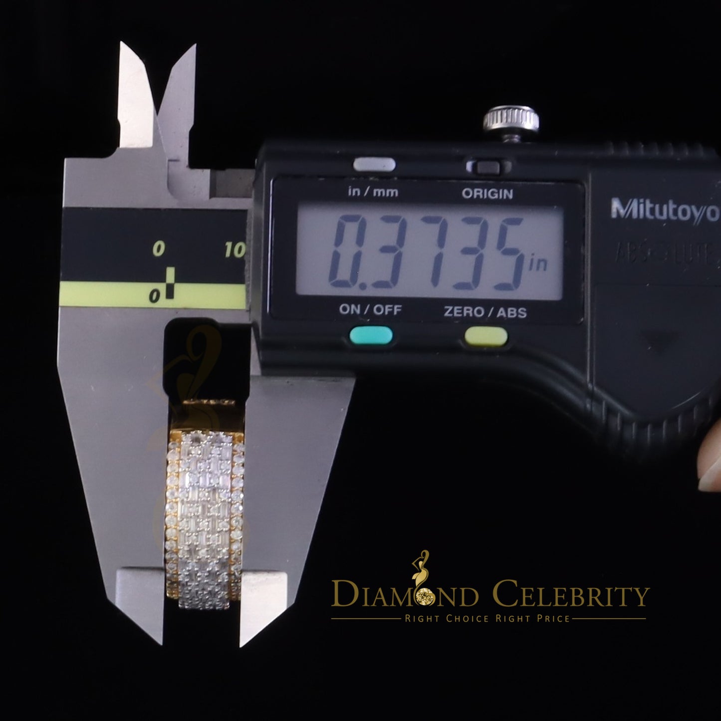 DiamondCelebritees 925 Silver 4.00ct VVS 'D' Baguette Moissanite Band Yellow Rings SZ 8 Women/Men