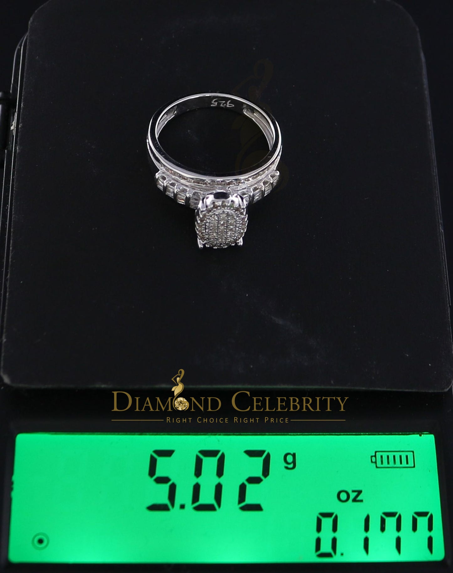 DiamondCelebritees 0.50 CT Real Diamond Womens Sterling Silver White Ring Size 7 marquise shape