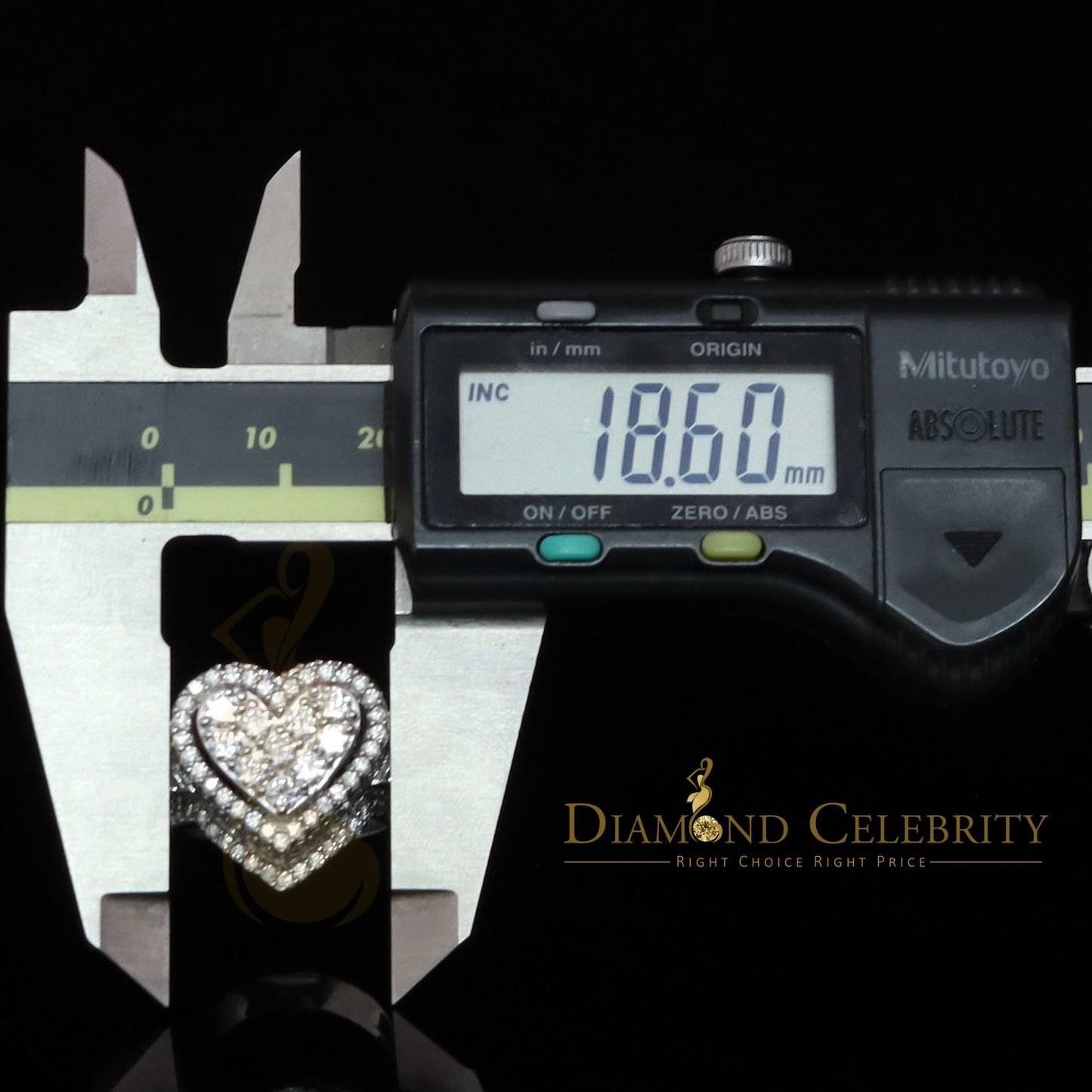 Diamondcelebritess New 5.00ct VVS D 925 Silver 3D Double Heart Moissanite Women's White Ring Sz 7