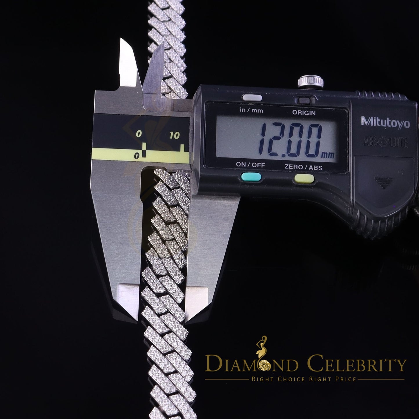 Diamondcelebritees Men's Monaco Bracelet 925 Silver White 9.0ct Moissanite size 8 inch & Width 12mm