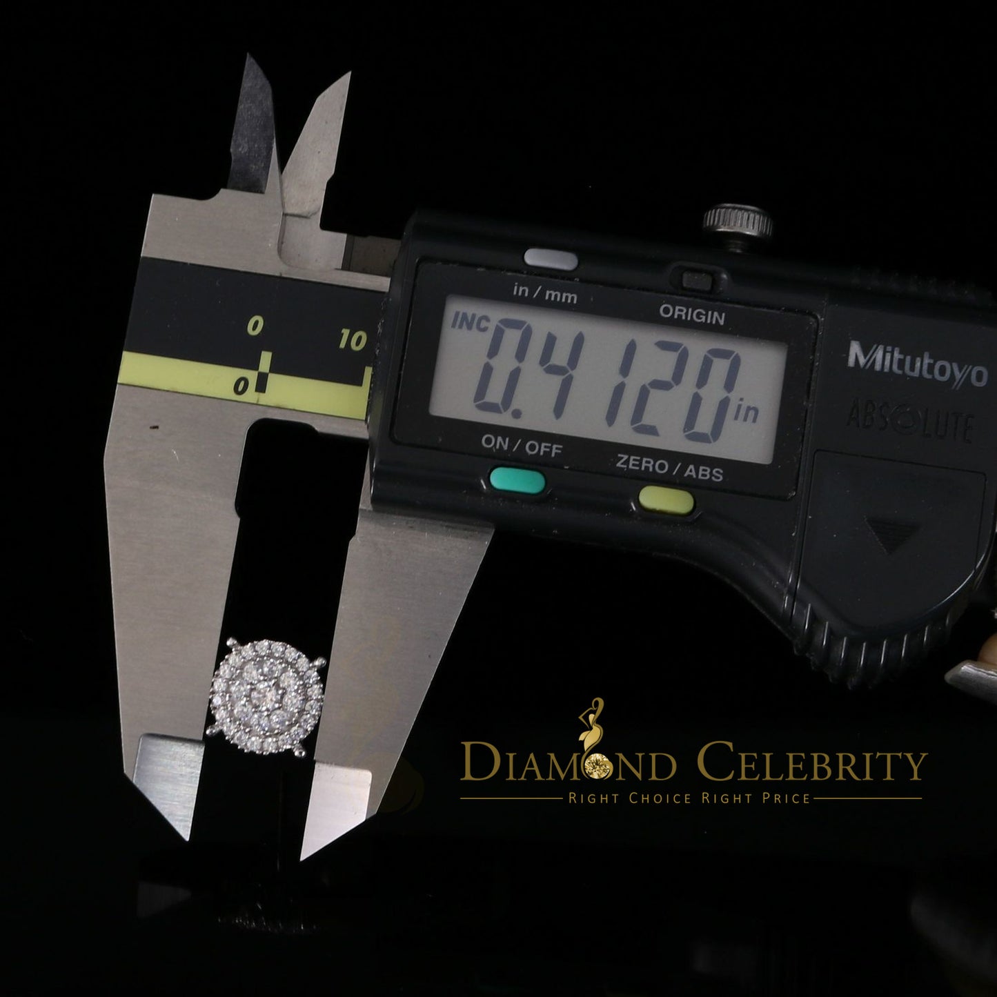 DiamondCelebritees 1.96ct Cubic Zirconia Aretes Para Hombre 925 White Silver Women's Round Earring