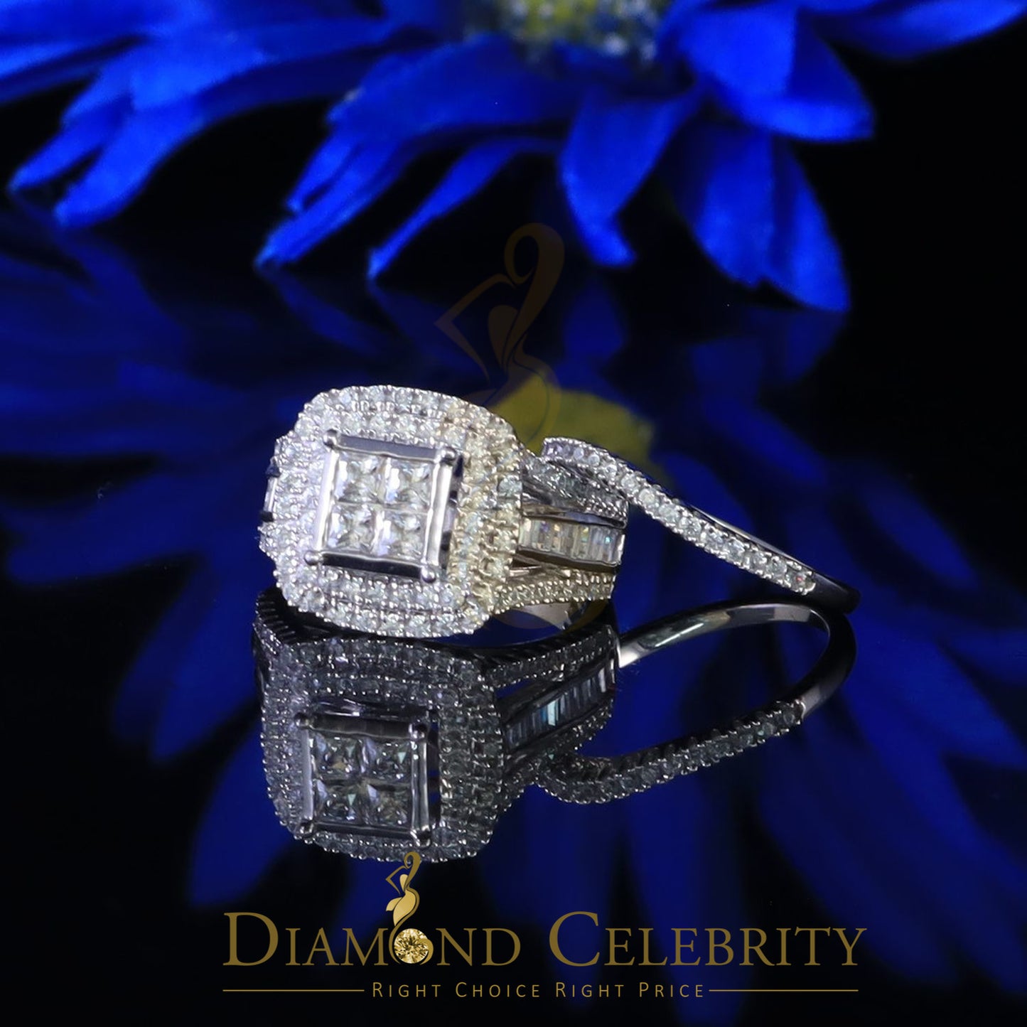 DiamondCelebritees 925 Sterling White Silver Shiny Cubic Zirconia 4.90 ct Bridal Womens Ring Size7