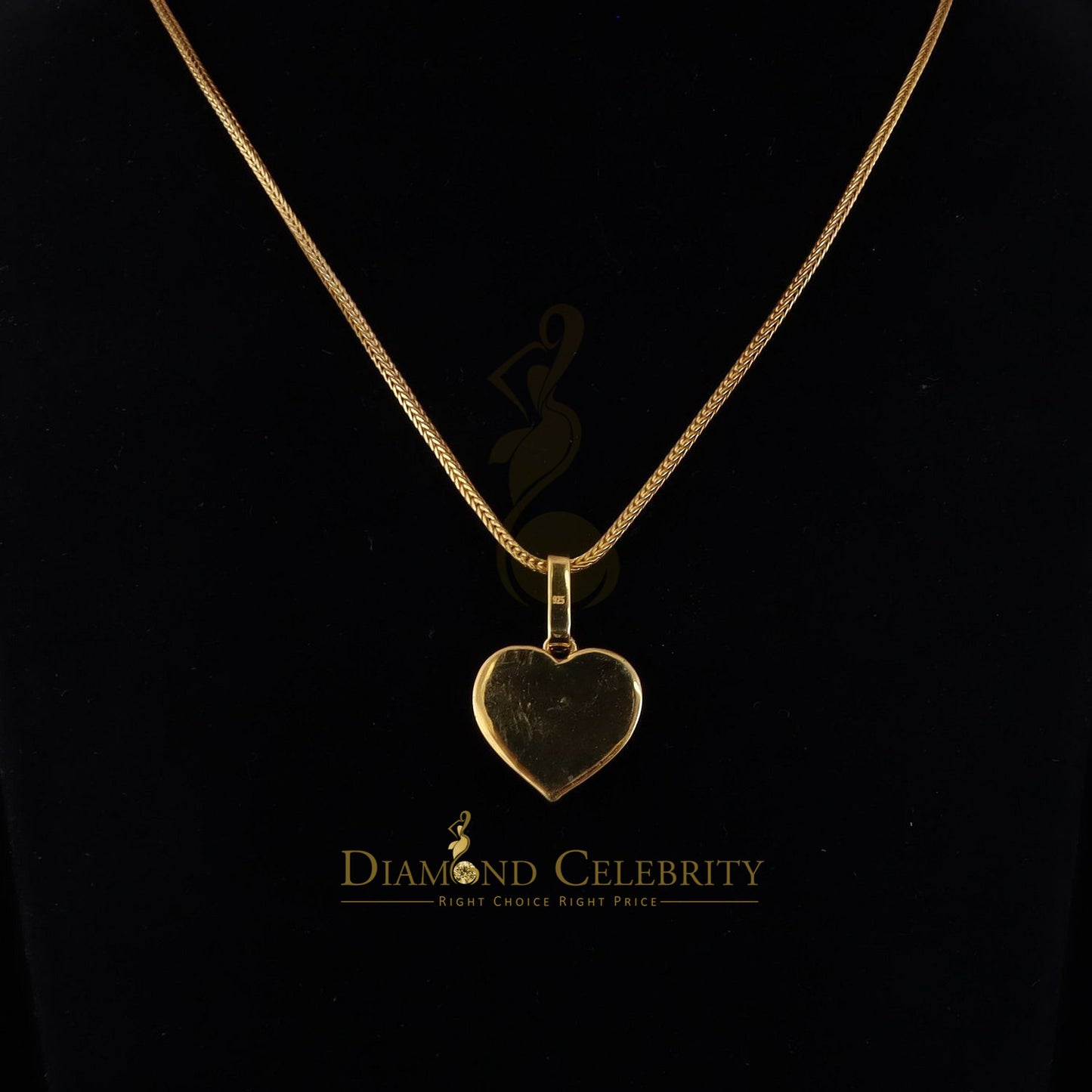 Diamondcelebritees Big Yellow 925 Silver 0.50 ct VVS D Clr Moissanite Diamond Cut Pendant for Women