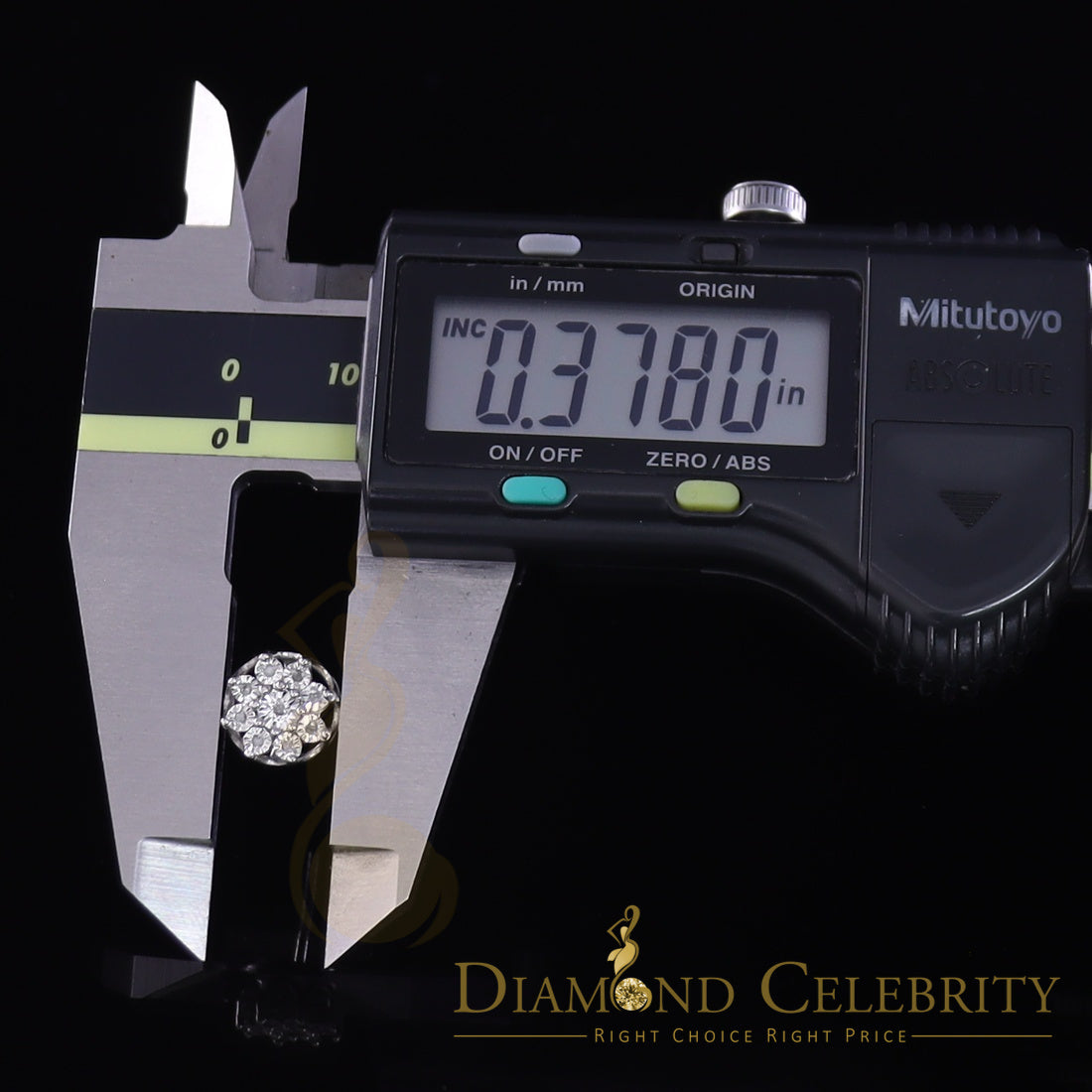 DiamondCelebritees 925 Sterling Silver White 0.10ct Diamond For Men's & Women's Floral Earrings
